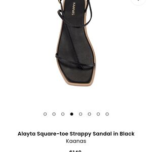 Kaanas Alayta Square Toe Naked Sandals